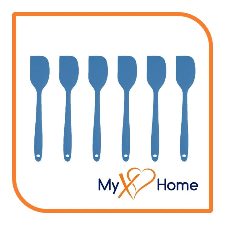 8" Blue Silicone Spatula by MyXOHome (1 2 4 or 6 Spatulas) Image 1