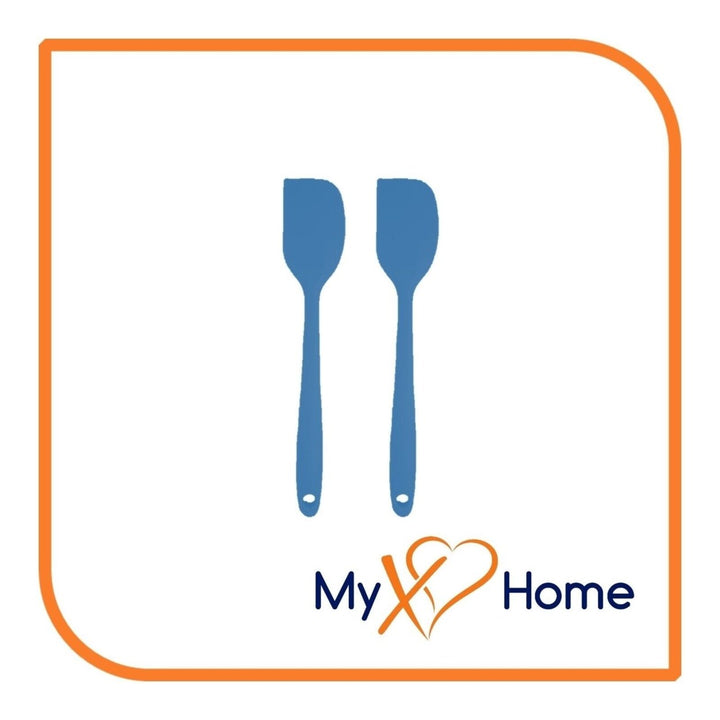 8" Blue Silicone Spatula by MyXOHome (1 2 4 or 6 Spatulas) Image 3