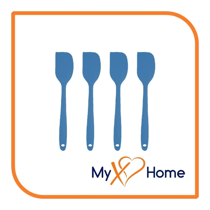 8" Blue Silicone Spatula by MyXOHome (1 2 4 or 6 Spatulas) Image 4