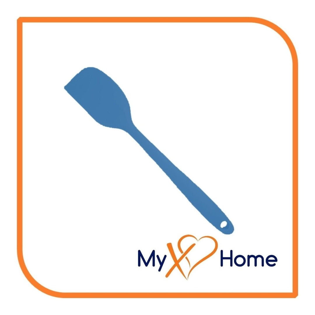 8" Blue Silicone Spatula by MyXOHome (1 2 4 or 6 Spatulas) Image 7