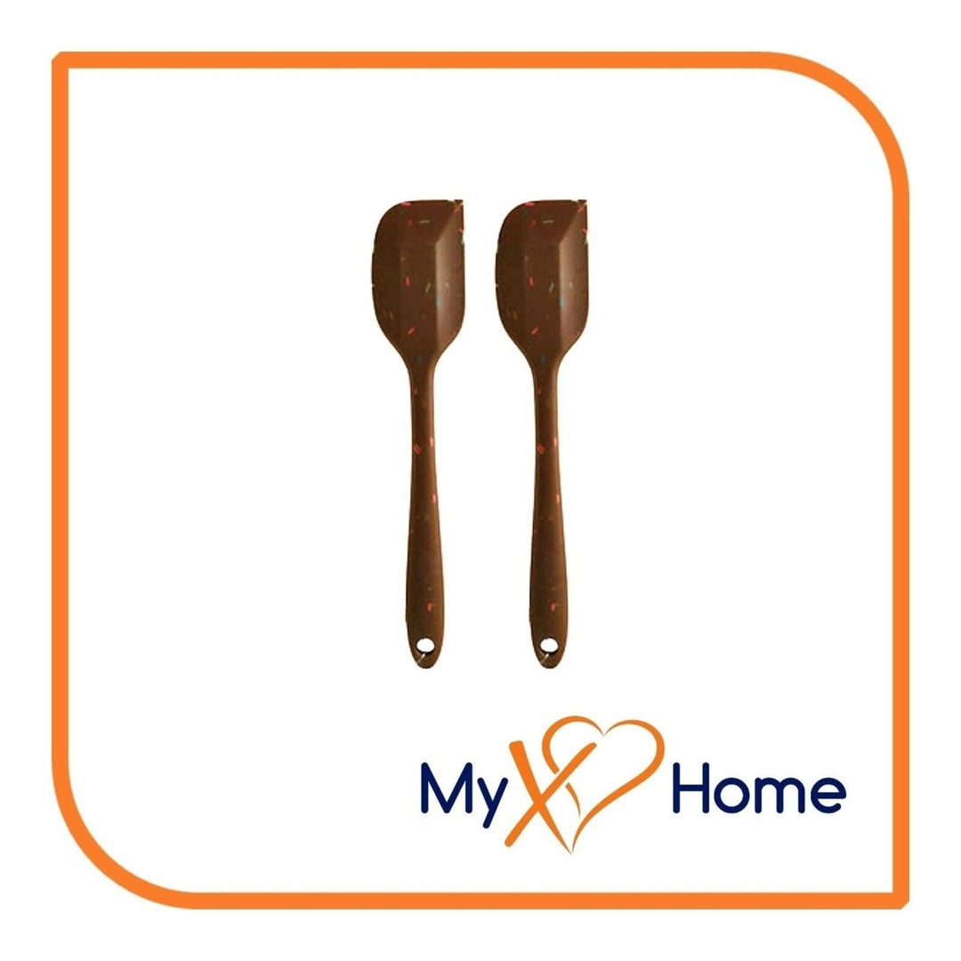 9-1/2" Chocolate Sprinkles Silicone Spatula by MyXOHome (124 or 6 Spatulas) Image 1