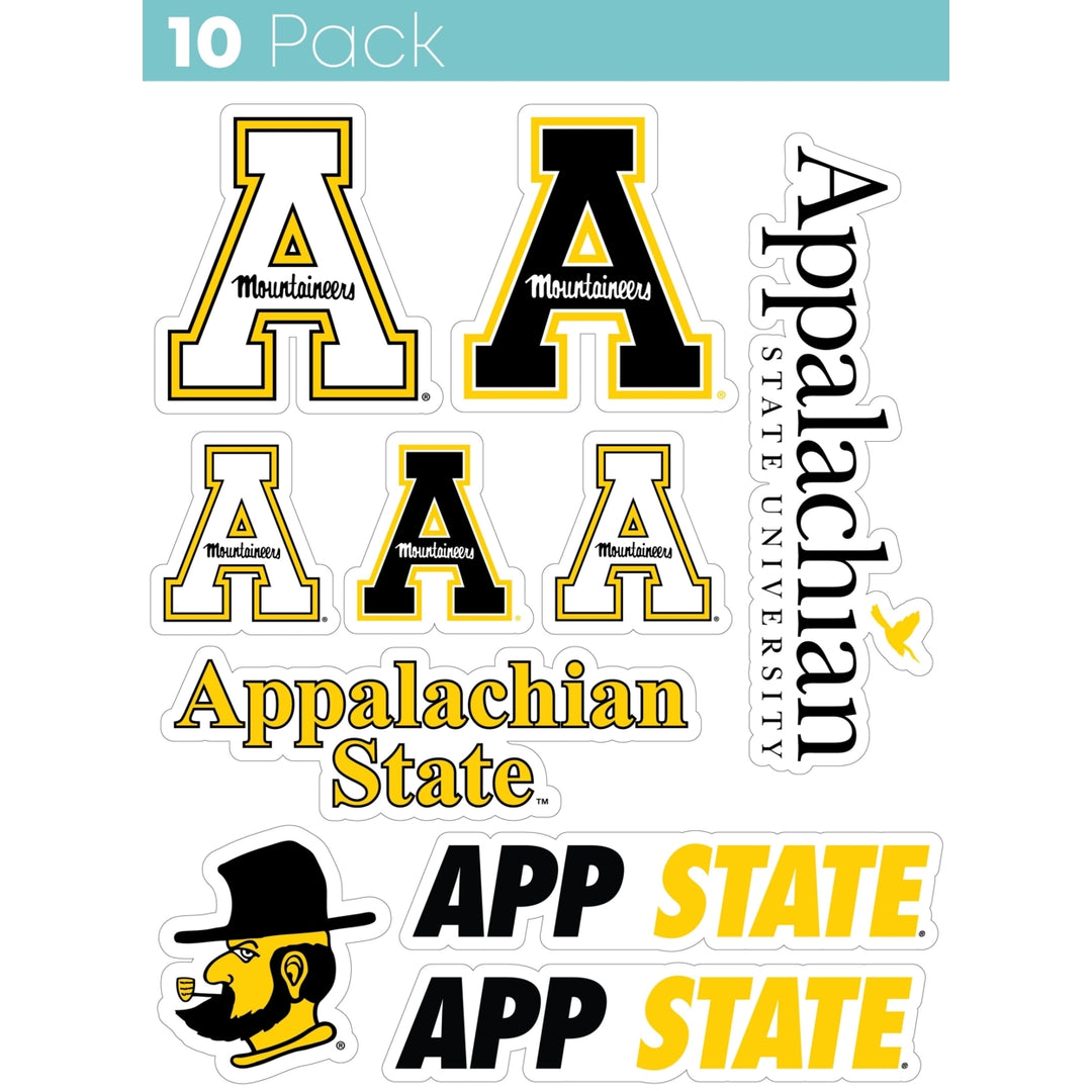 Appalachian State 10-Pack 4 inches in size on one of its sides NCAA Durable School Spirit Vinyl Decal Sticker Image 1