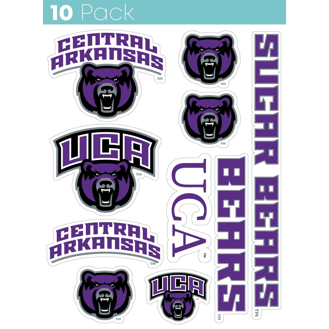 Central Arkansas Bears 10 Pack Collegiate Vinyl Decal Sticker Image 1