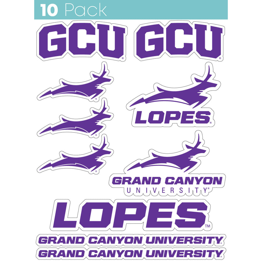 Grand Canyon University Lopes 10-Pack 4 inches in size on one of its sides NCAA Durable School Spirit Vinyl Decal Image 1