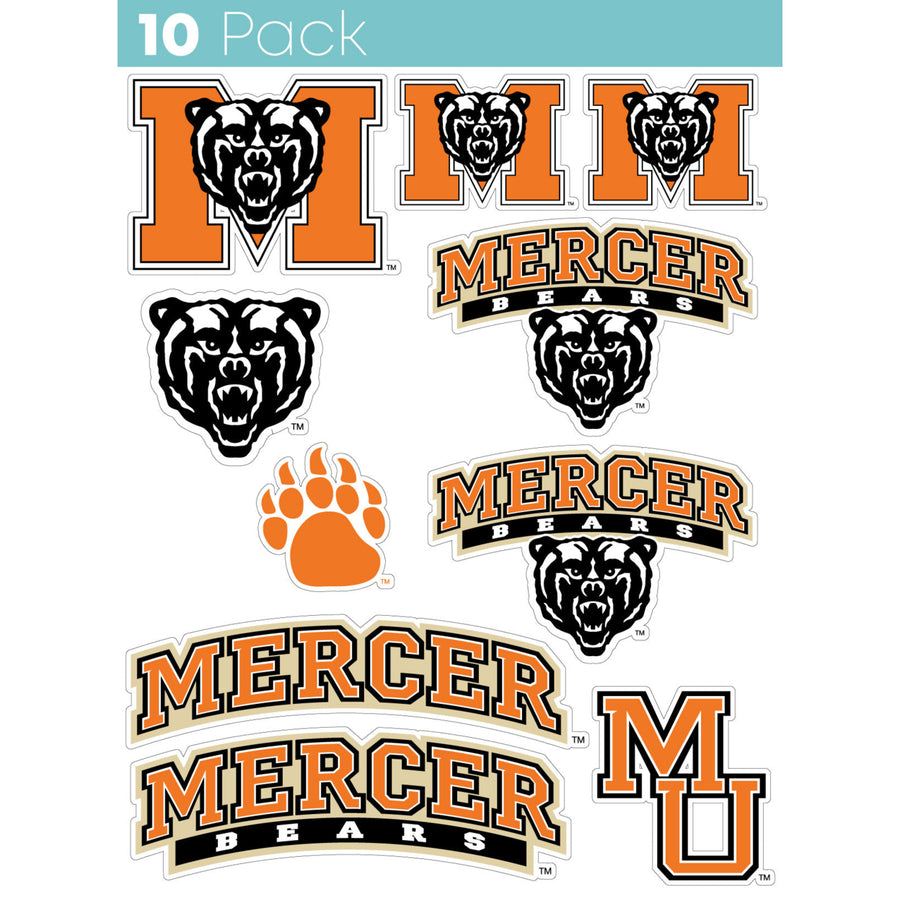 Mercer University 10-Pack 4 inches in size on one of its sides NCAA Durable School Spirit Vinyl Decal Sticker Image 1