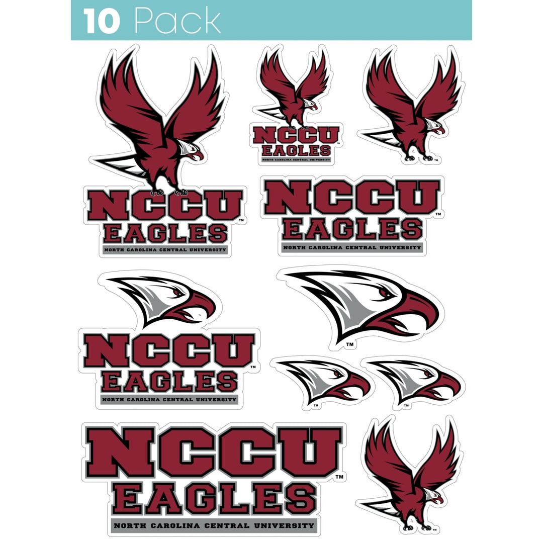 North Carolina Central Eagles 10-Pack 4 inches in size on one of its sides NCAA Durable School Spirit Vinyl Decal Image 1