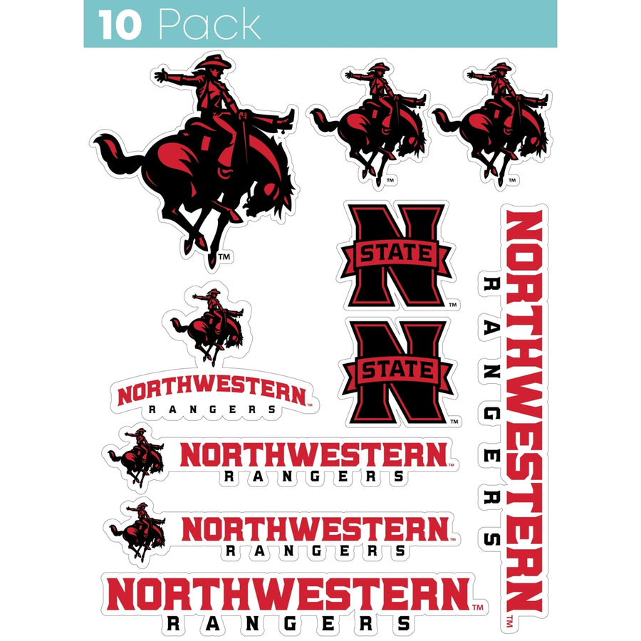 Northwestern Oklahoma State University 10-Pack 4 inches in size on one of its sides NCAA Durable School Spirit Vinyl Image 1