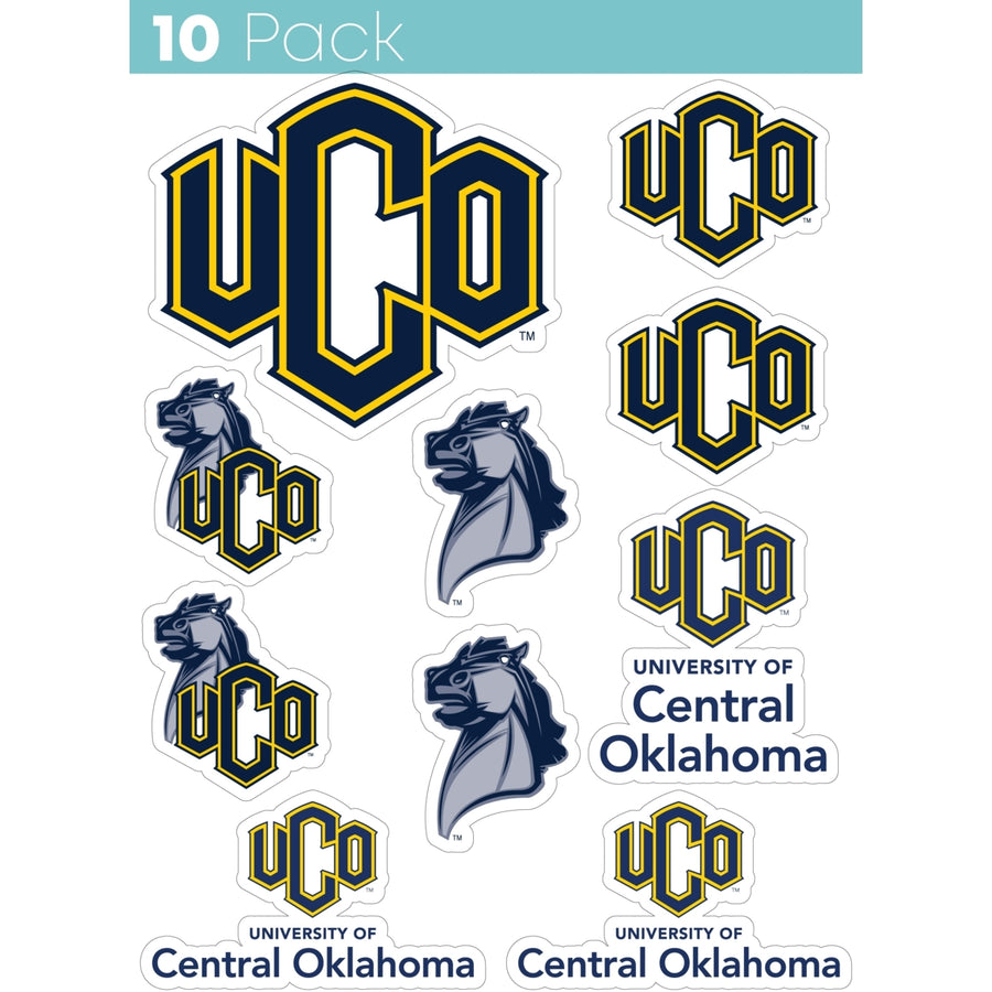 University of Central Oklahoma Bronchos 10-Pack 4 inches in size on one of its sides NCAA Durable School Spirit Vinyl Image 1