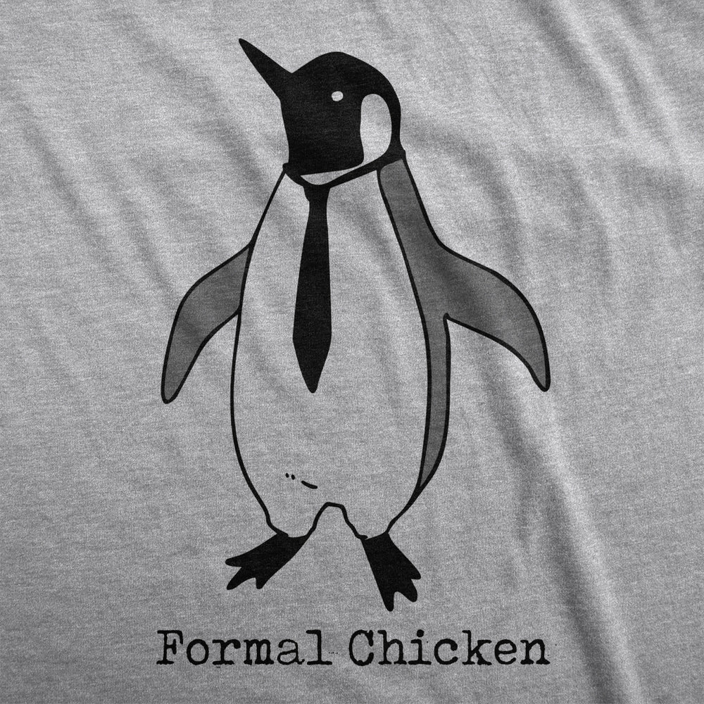 Womens Formal Chicken T Shirt Funny Penguin Suit Tuxedo Tie Joke Tee For Ladies Image 2