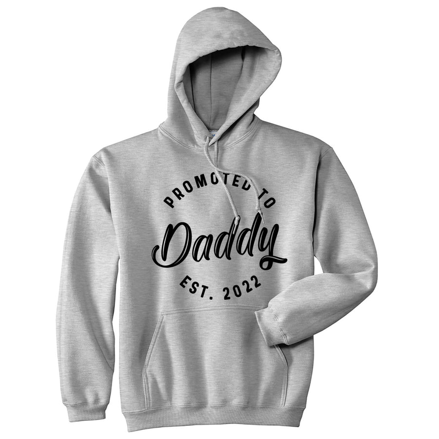 Promoted To Daddy 2022 2023 2024 Unisex Hoodie Funny Family Father Hooded Sweatshirt Image 1