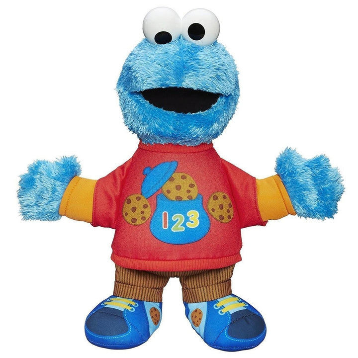 Sesame Street Cookie Monster Plush Doll 12in Soft Blue Stuffed Animal Playskool Image 1