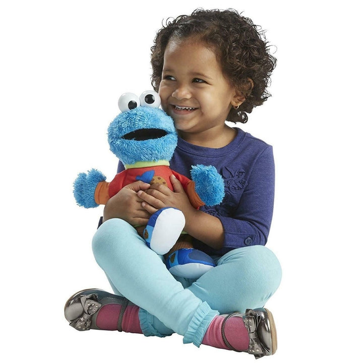 Sesame Street Cookie Monster Plush Doll 12in Soft Blue Stuffed Animal Playskool Image 3