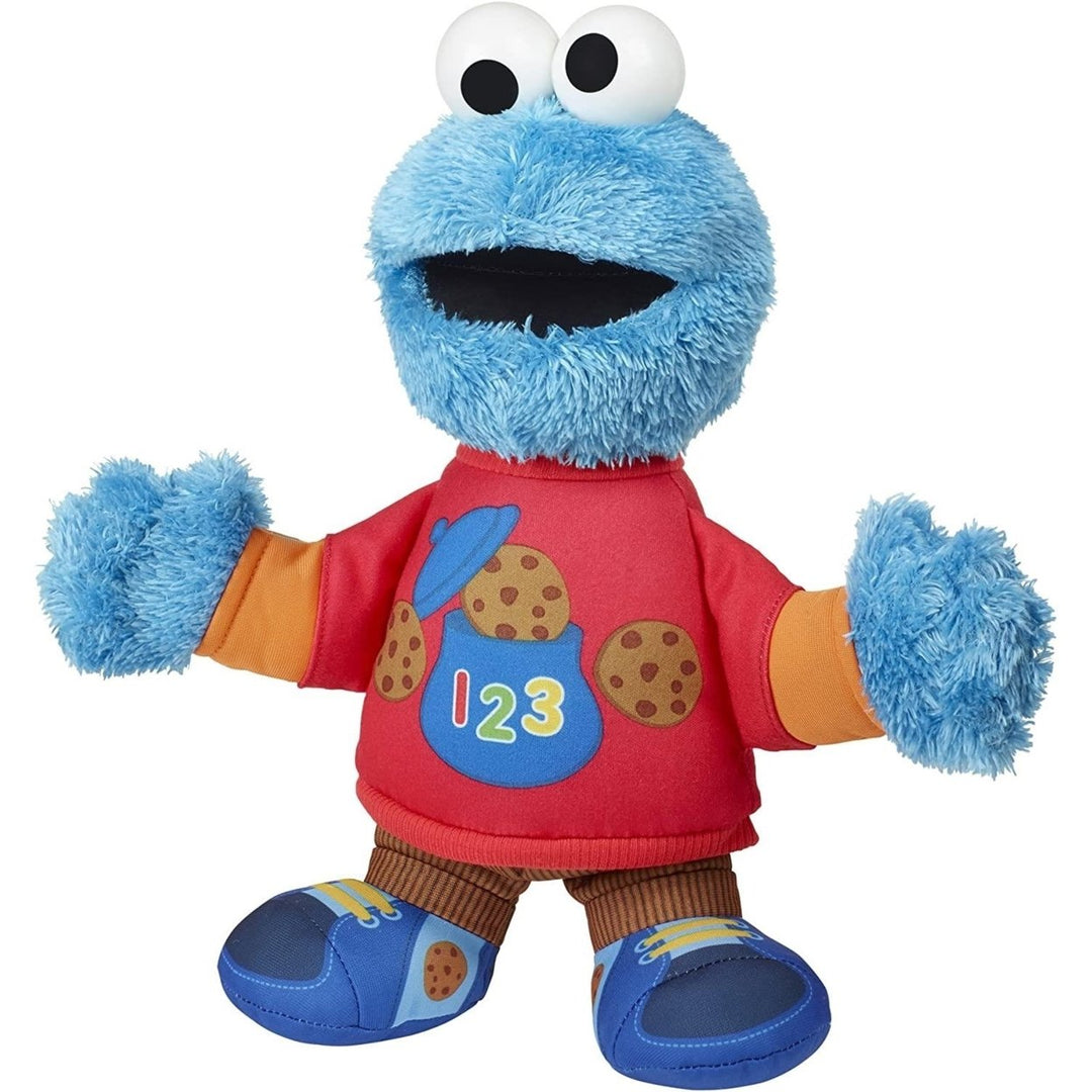 Sesame Street Cookie Monster Plush Doll 12in Soft Blue Stuffed Animal Playskool Image 4