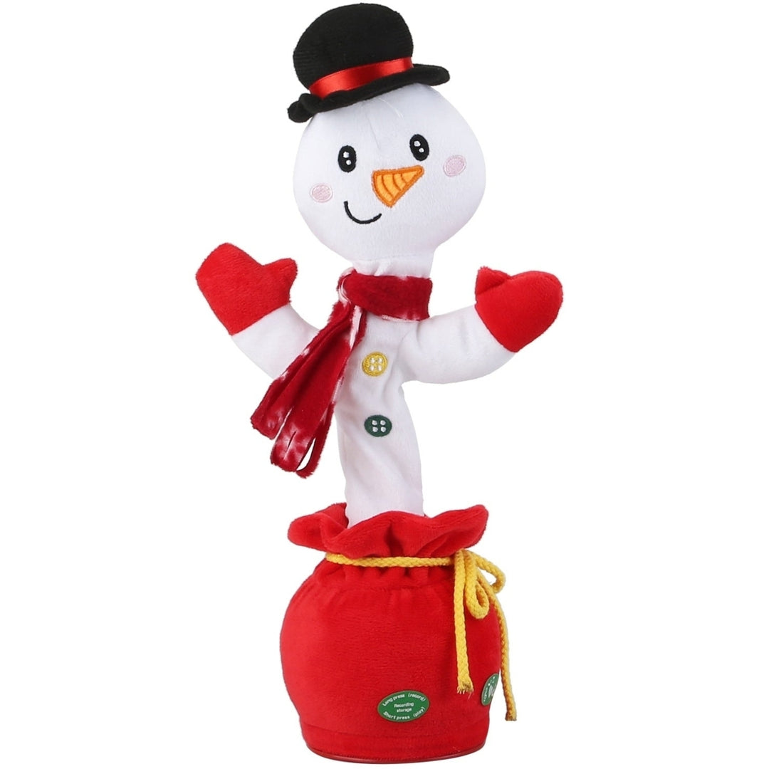 Kid Electric Dance Toy Christmas Elk Snowman Senior Penguin Plush Toy Interactive Sing Song Whirling Mimicking Recording Image 7