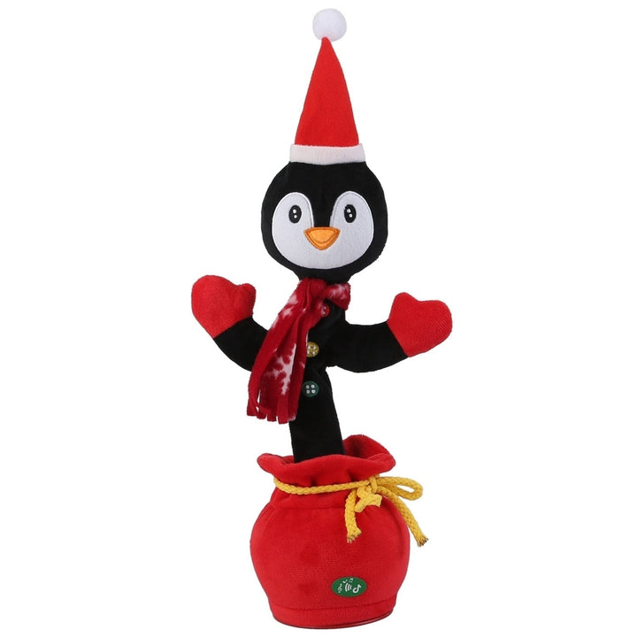 Kid Electric Dance Toy Christmas Elk Snowman Senior Penguin Plush Toy Interactive Sing Song Whirling Mimicking Recording Image 12