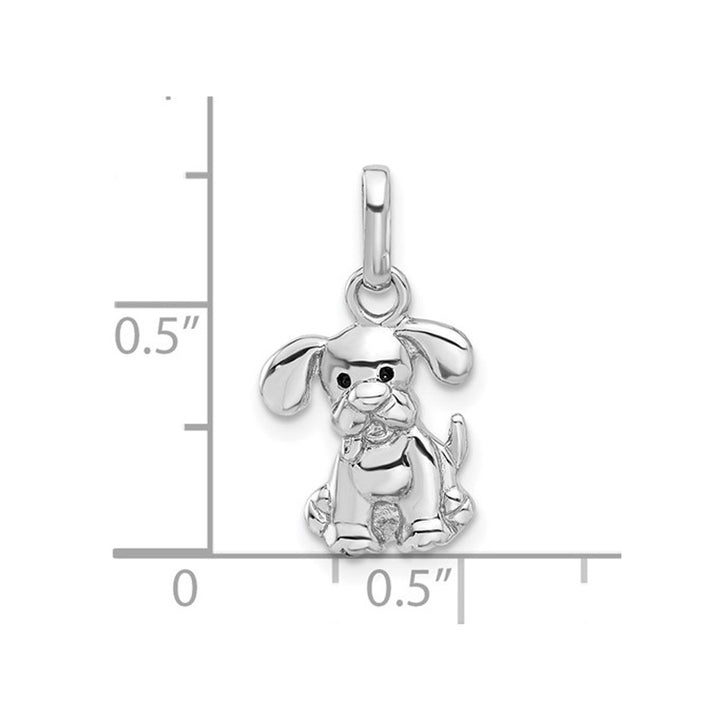 Sterling Silver Cute Dog Puppy Charm Pendant Necklace with Chain Image 3