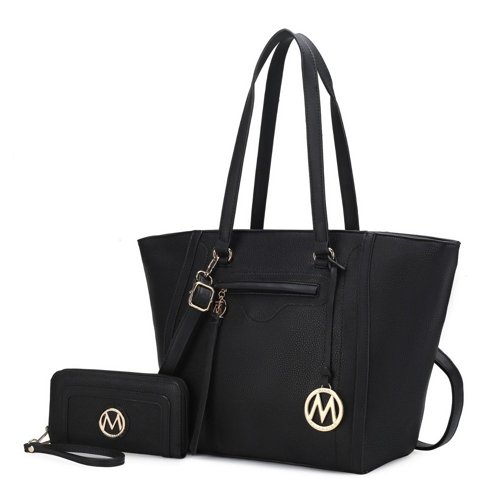 Alexandra Vegan Leather Womens Tote Bag with Wallet - 2 pieces by Mia K Image 2