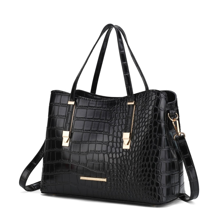 Aurelia Crocodile Embossed Vegan Leather Multi-Functional Shoulder Bag Womens Tote Bag by Mia K Image 1