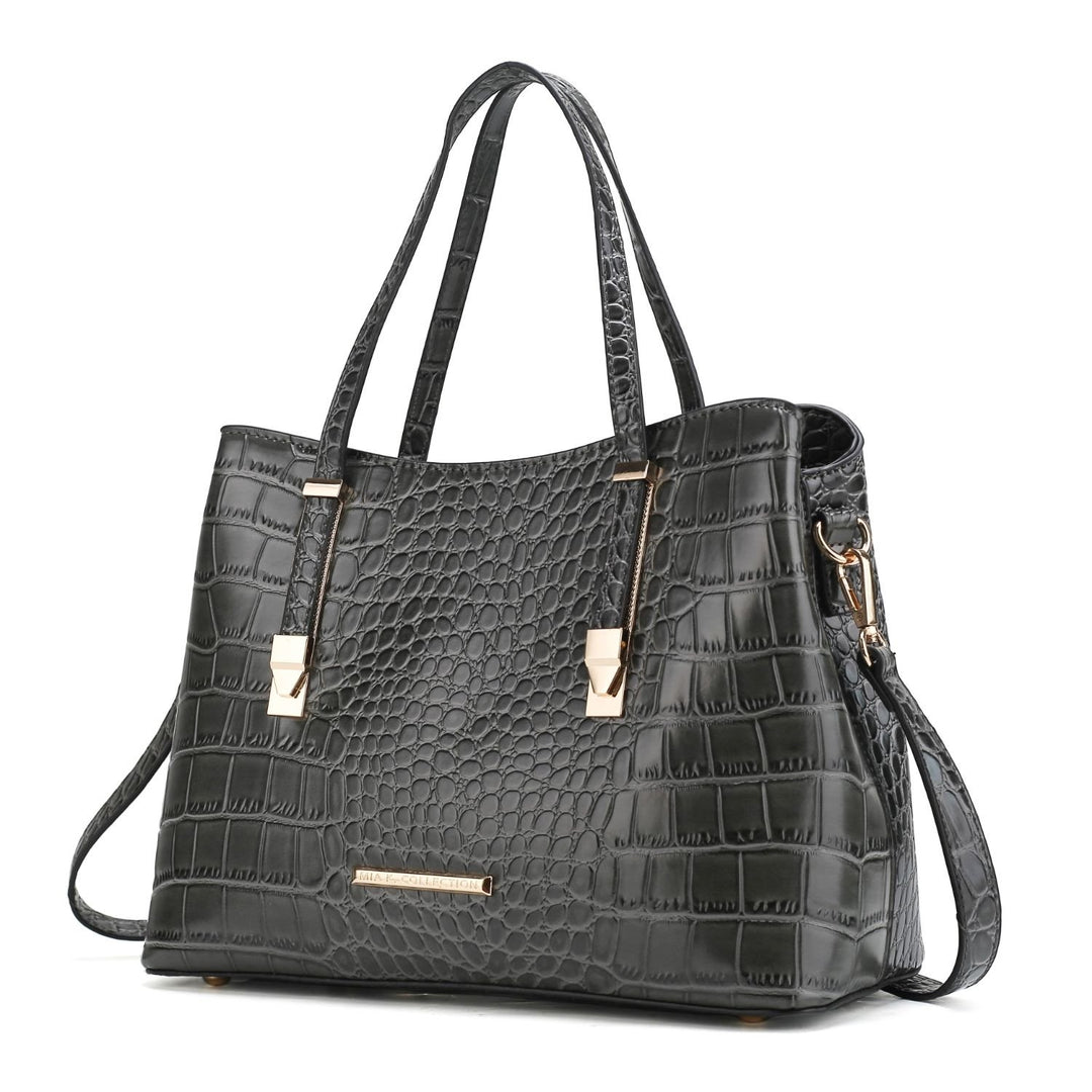 Aurelia Crocodile Embossed Vegan Leather Multi-Functional Shoulder Bag Womens Tote Bag by Mia K Image 1