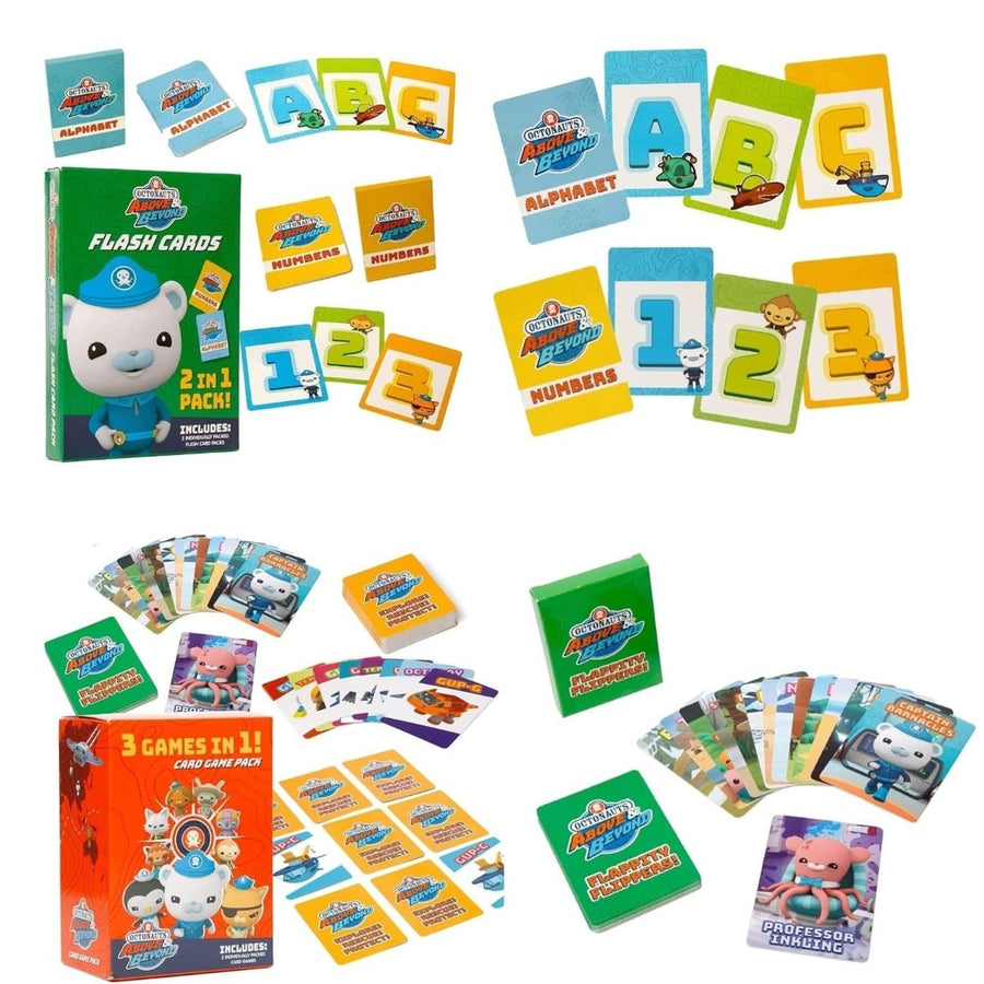 Octonauts Kids Card Games and Alphabet Flash Cards Bundle Mighty Mojo Educational Set Image 1