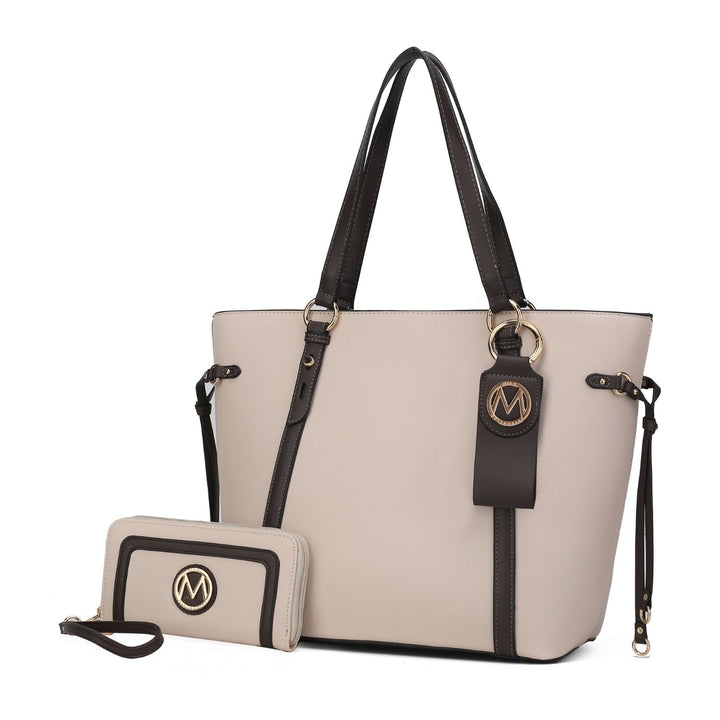 MKF Collection Kioea Tote Multi-Functional Shoulder Bag with Wallet and Detachable Key-Ring Set by Mia K. Image 3