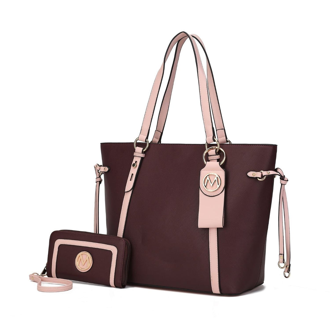 MKF Collection Kioea Tote Multi-Functional Shoulder Bag with Wallet and Detachable Key-Ring Set by Mia K. Image 11