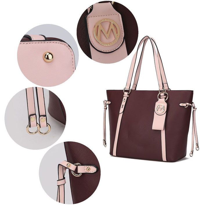 MKF Collection Kioea Tote Multi-Functional Shoulder Bag with Wallet and Detachable Key-Ring Set by Mia K. Image 12