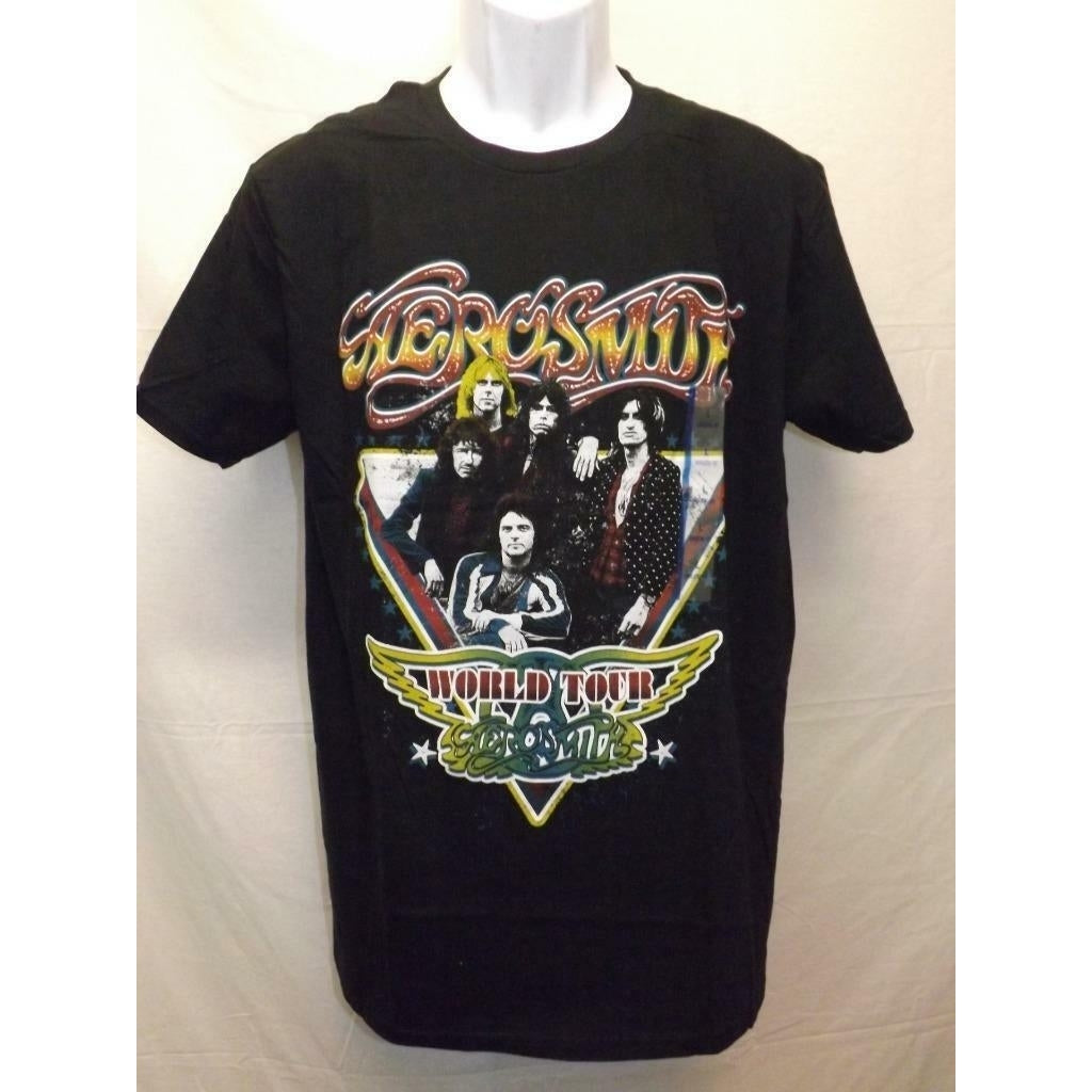 Aerosmith Mens Size L Large Licensed World Tour Concert Athletic Fit Shirt Image 4