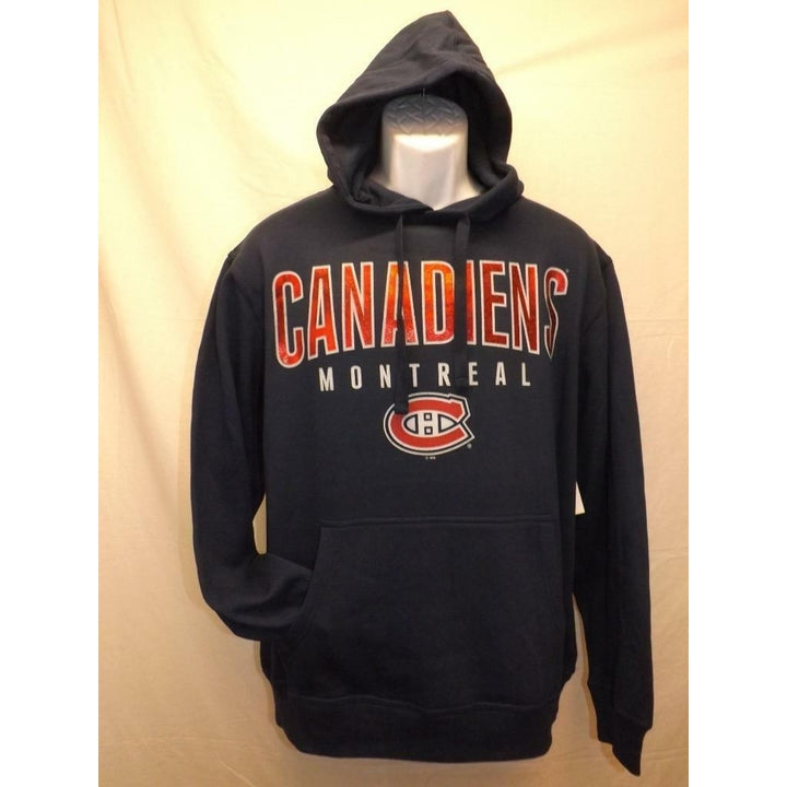 New Montreal Canadiens Mens Size L Large Navy G-III Hoodie Image 3