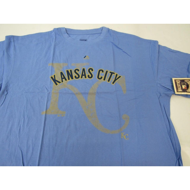 Kansas City Royals Mens Size 3XL Blue Majestic Cooperstown Shirt Image 4