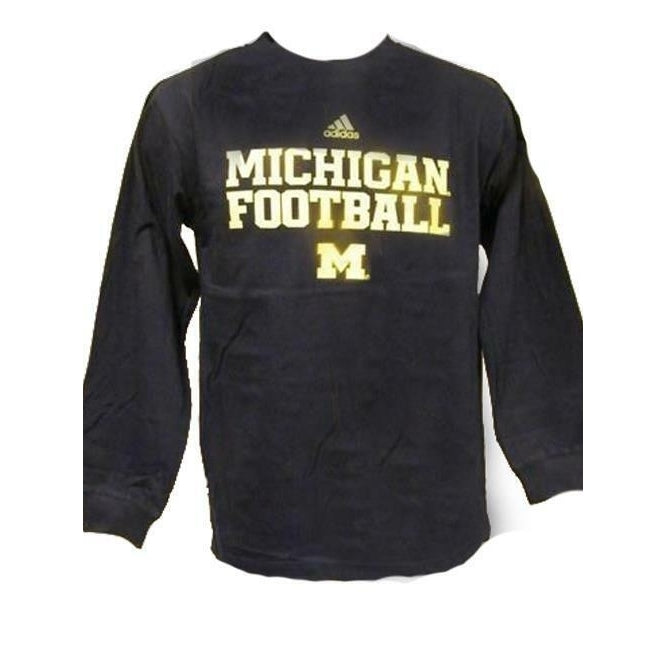 NEW Michigan Wolverines Football Youth Size M Medium (10-12) Adidas Shirt Image 1