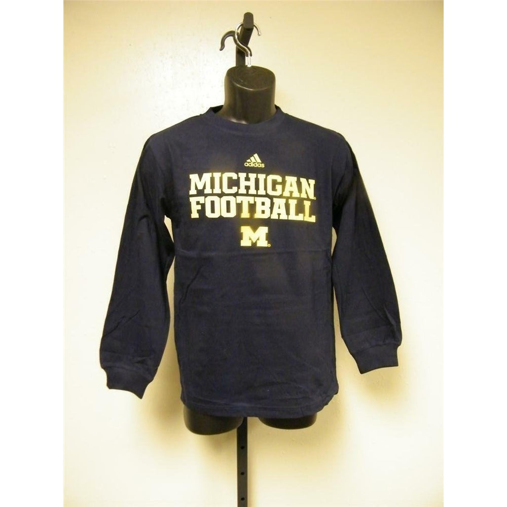 NEW Michigan Wolverines Football Youth Size M Medium (10-12) Adidas Shirt Image 2
