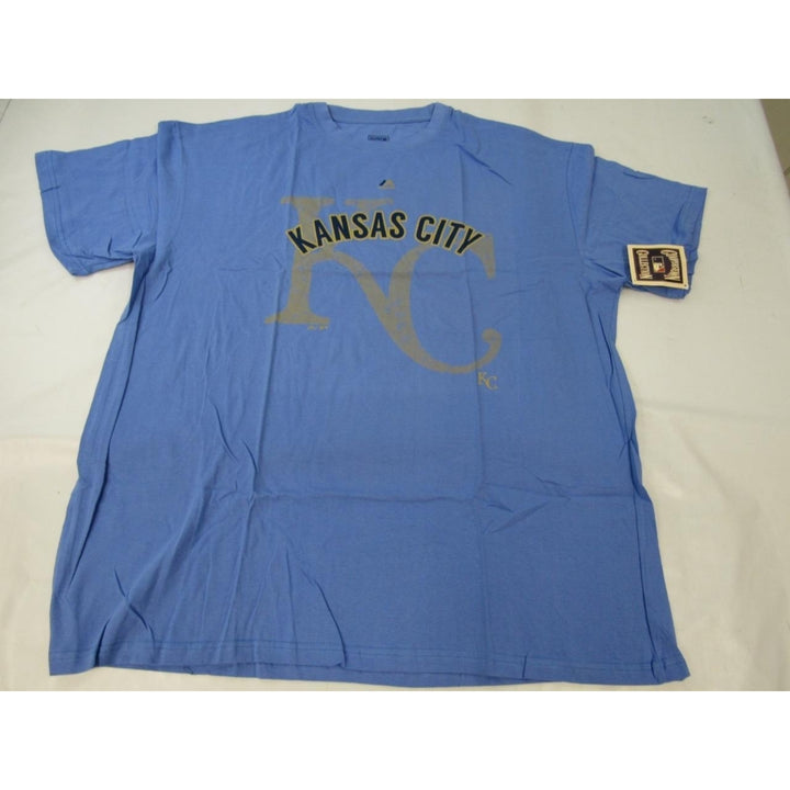 Kansas City Royals Mens Size 3XL Blue Majestic Cooperstown Shirt Image 4