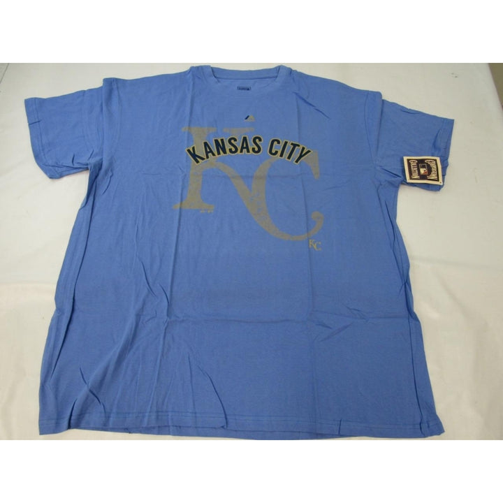 Kansas City Royals Mens Size 3XL Blue Majestic Cooperstown Shirt Image 6