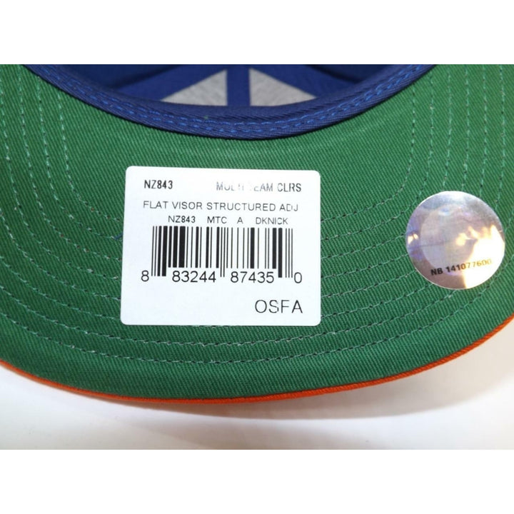 York Knicks Mens Adidas Size OSFA Flatbrim Snapack Hat Image 4