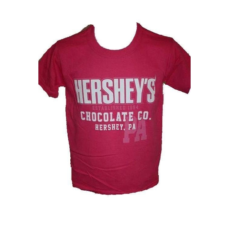 Herseys Chocolate Co. HerseyPA Youth M Medium 10/12 Cute Pink T-Shirt Image 1