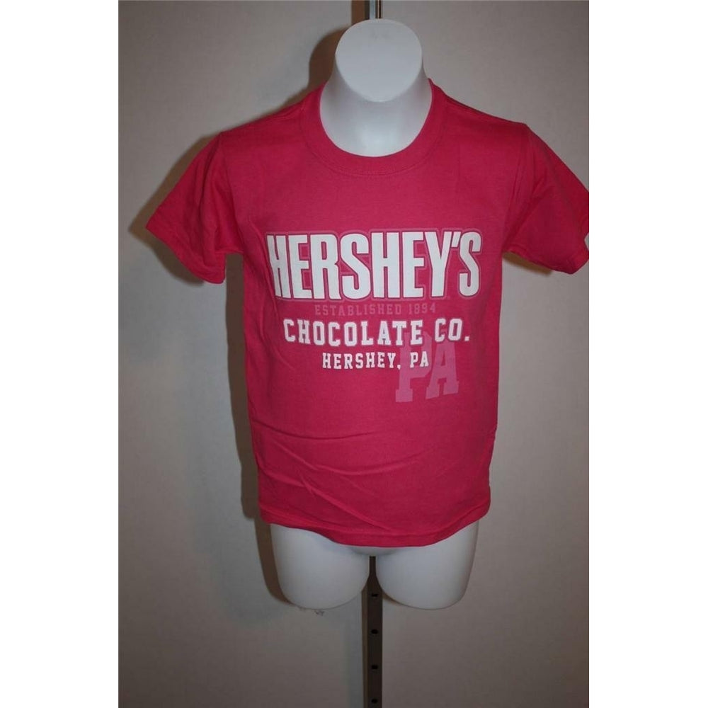 Herseys Chocolate Co. HerseyPA Youth M Medium 10/12 Cute Pink T-Shirt Image 2