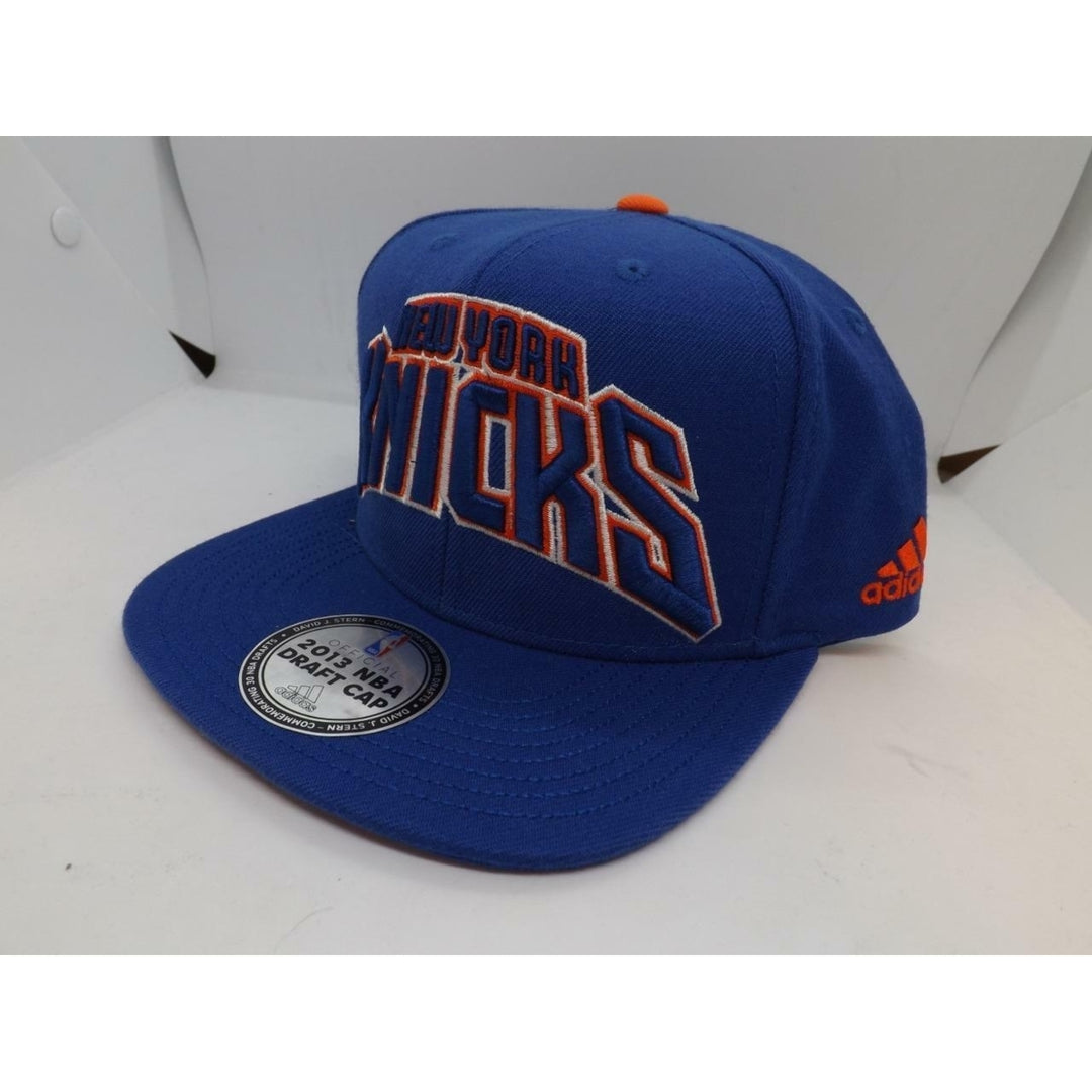 2013 NBA Draft Day  York Knicks Mens Adidas OSFA Flatbrim Snapack Hat 28 Image 4