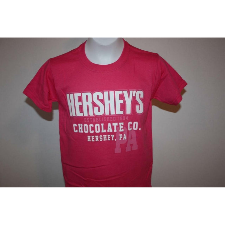 Herseys Chocolate Co. HerseyPA Youth M Medium 10/12 Cute Pink T-Shirt Image 3