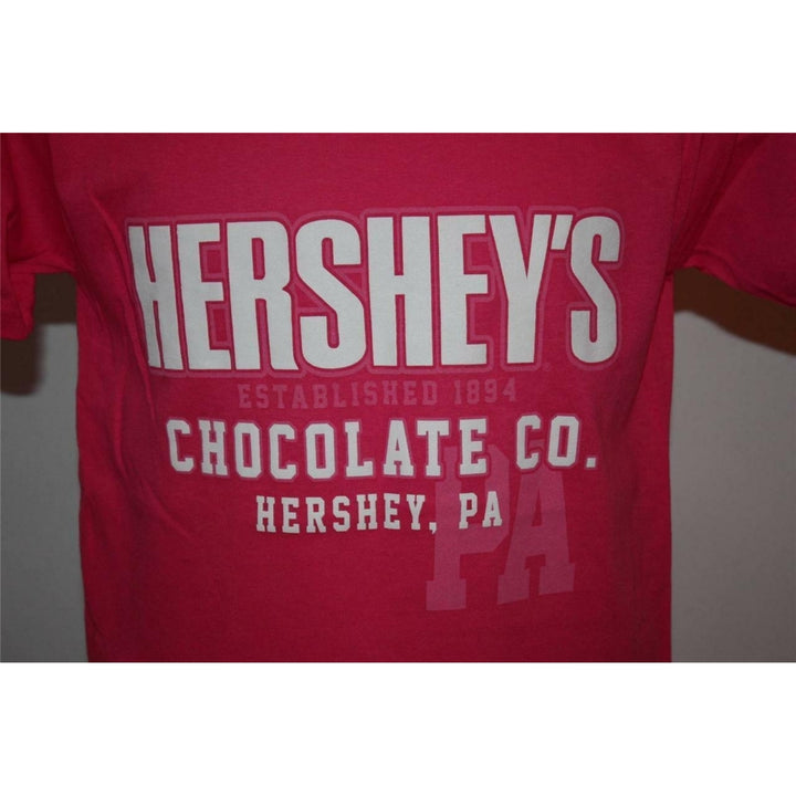 Herseys Chocolate Co. HerseyPA Youth M Medium 10/12 Cute Pink T-Shirt Image 4