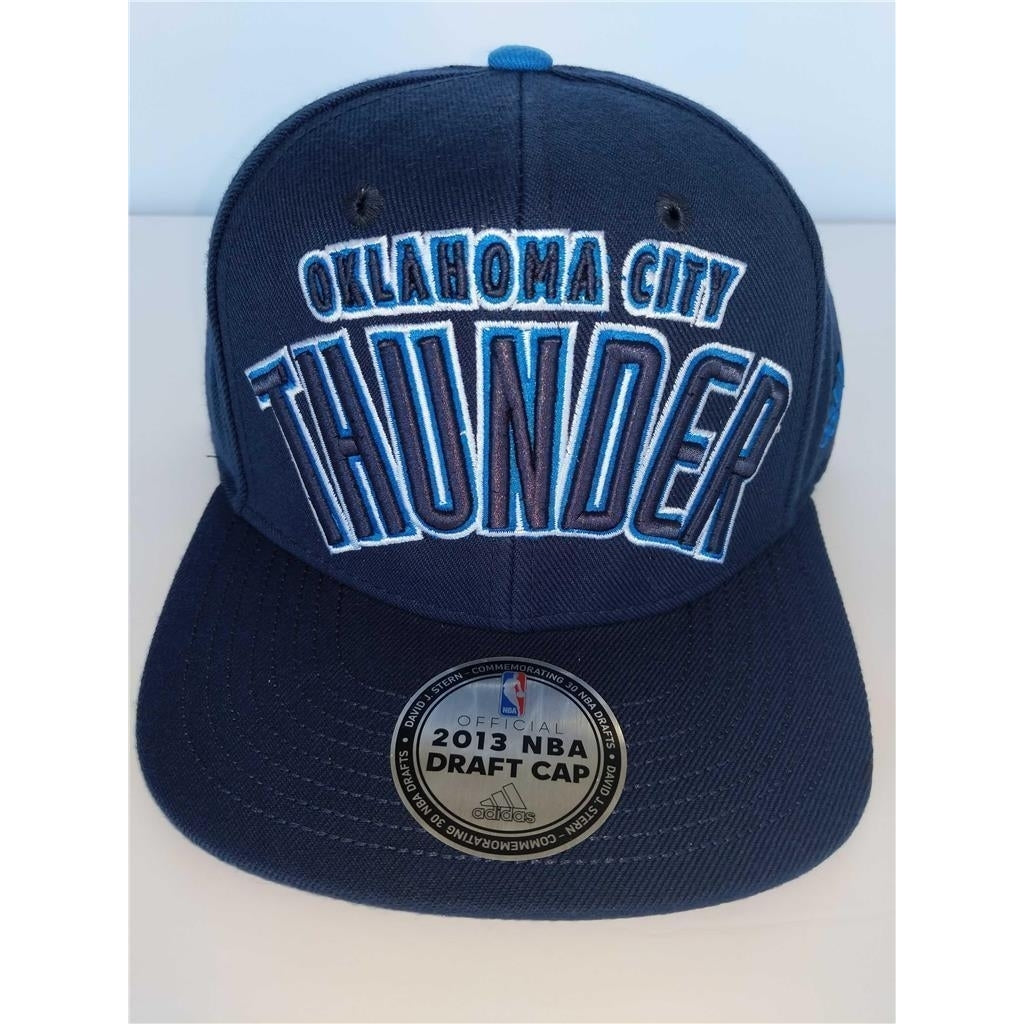 New OKC Oklahoma City Thunder 2013 NBA Draft Cap Mens Flatbrim Snapback Hat $28 Image 2