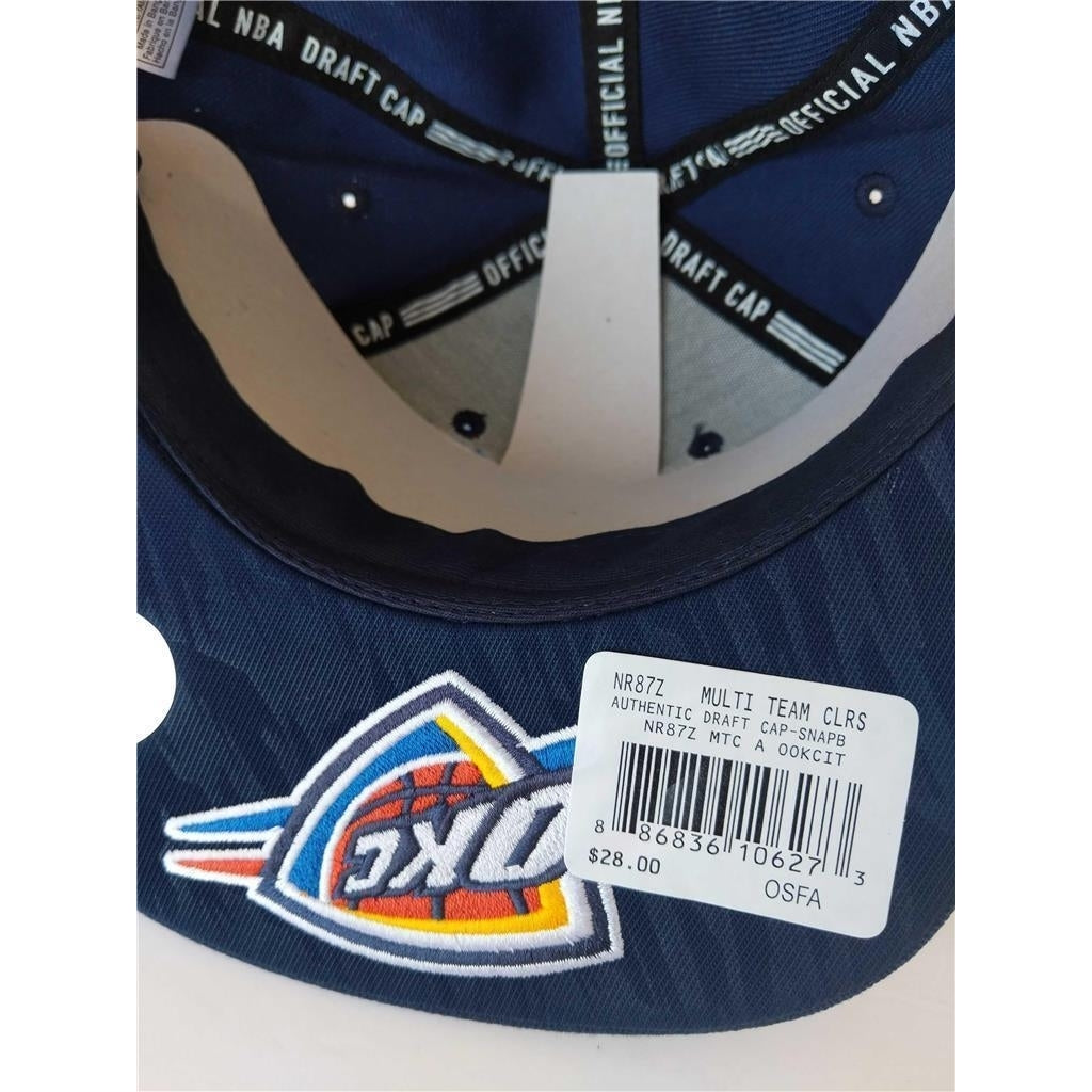 New OKC Oklahoma City Thunder 2013 NBA Draft Cap Mens Flatbrim Snapback Hat $28 Image 3