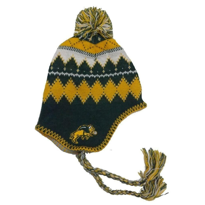 North Dakota State Bison Football Youth Size 8-20 OSFA Beanie w/Tassels Image 1