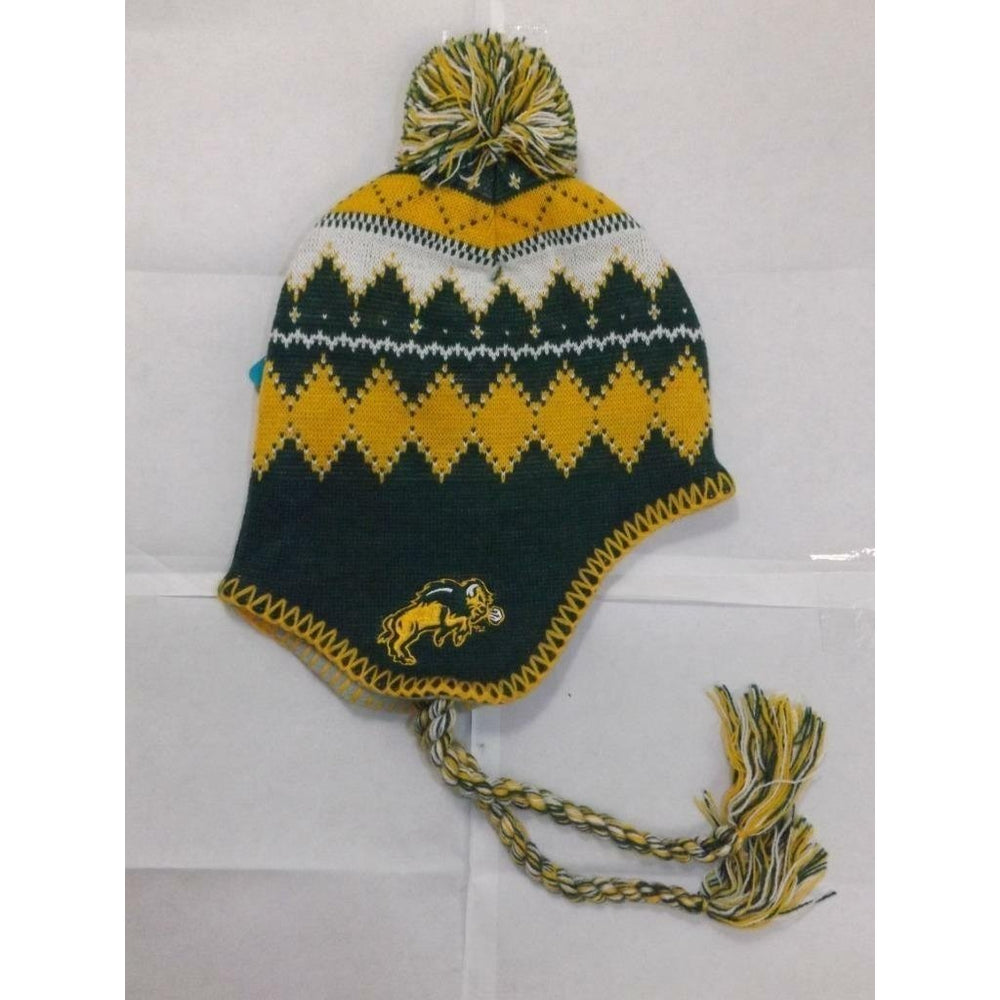 North Dakota State Bison Football Youth Size 8-20 OSFA Beanie w/Tassels Image 2