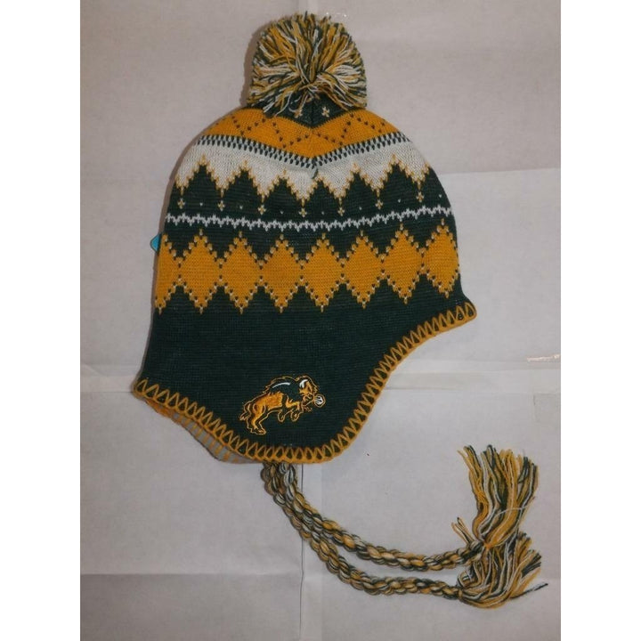 North Dakota State Bison Football Youth Size 8-20 OSFA Beanie w/Tassels Image 4