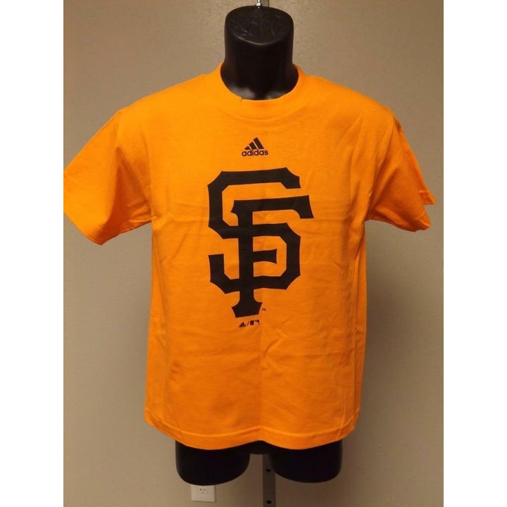 San Francisco Giants YOUTH Medium (10-12) Adidas ORANGE Shirt Image 2