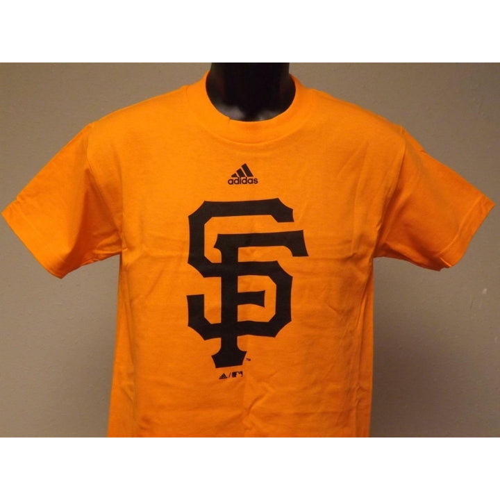 San Francisco Giants YOUTH Medium (10-12) Adidas ORANGE Shirt Image 3