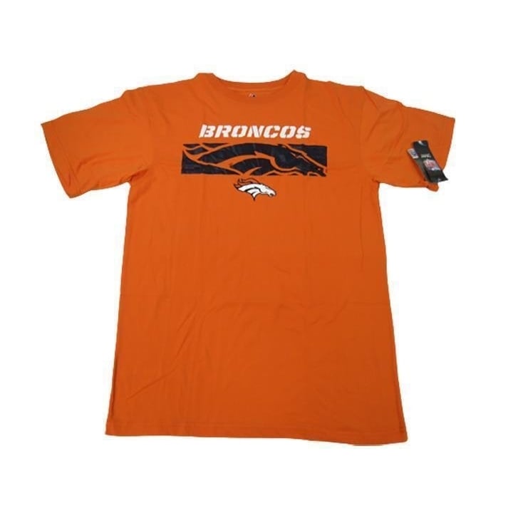 Denver Broncos Mens Size Medium M-Tall Orange Majestic Shirt Image 1