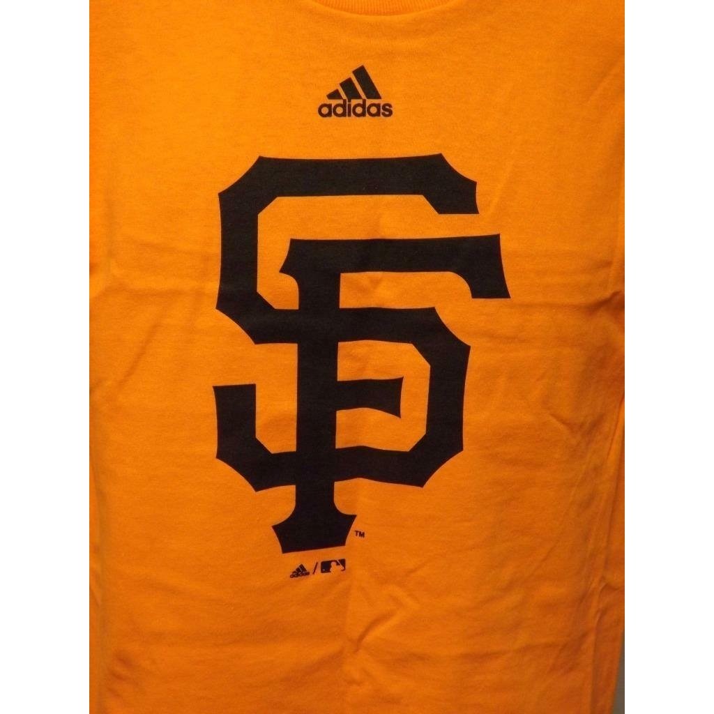 San Francisco Giants YOUTH Medium (10-12) Adidas ORANGE Shirt Image 4