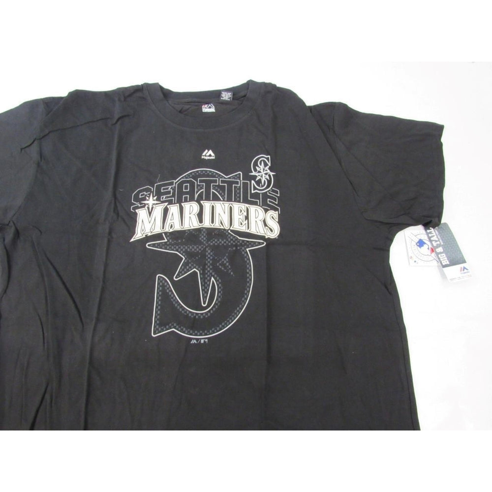 Seattle Mariners Mens Size 3XL Majestic Black Shirt Image 2